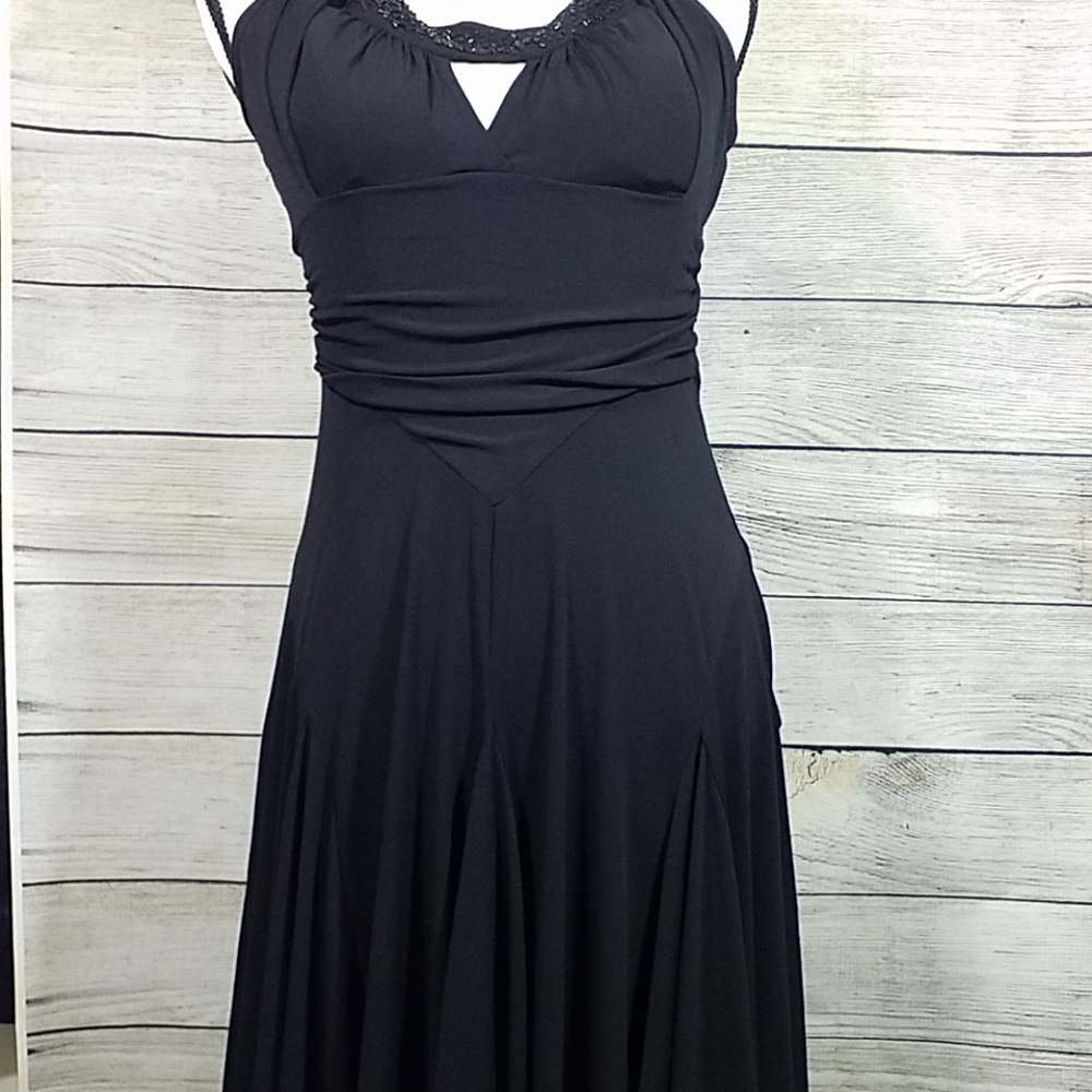 Black halter dress